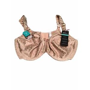 Bali Minimizer Bra 40D Satin Tracings Underwire non Padded  DF3562 NWT